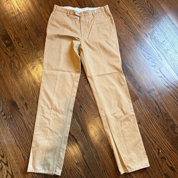 Peter Millar Other - Peter Millar Mens 34 Khaki Tan Chino Pants Zip Fly Pima Cotton Business Casual